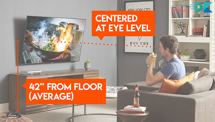 بهترین ارتفاع برای تلویزیون از سطح زمین چقدر است؟