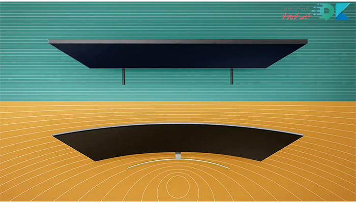 مقایسه تلویزیون‌های منحنی و تخت از نظر سایز بندی و ابعاد