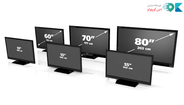 روش به دست آوردن ابعاد تلویزیون