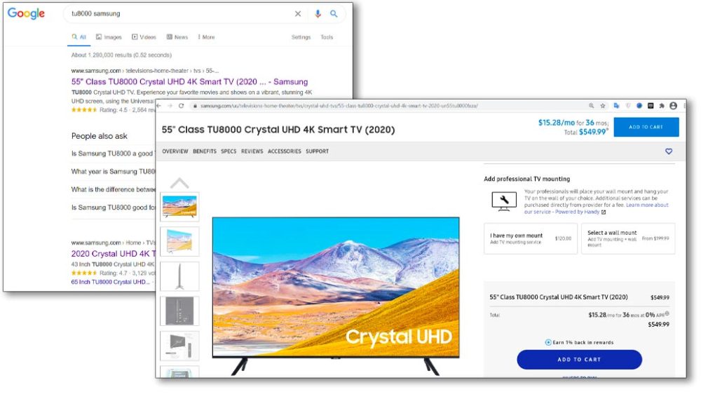 مدل دقیق تلویزیون را در سایت اصلی جستجو کنید