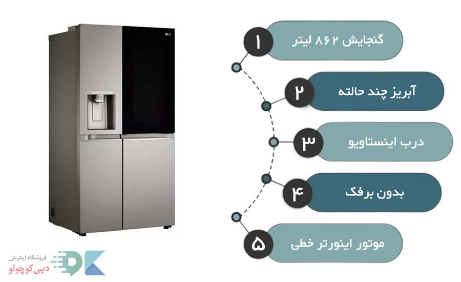 مشخصات یخچال فریزر ال جی x348