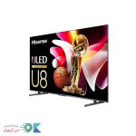 تلویزیون u8n هایسنس از نمای سمت راست