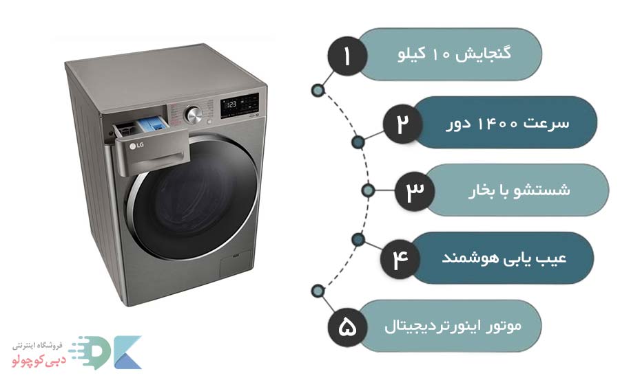 مشخصات لباسشویی ال جی y6