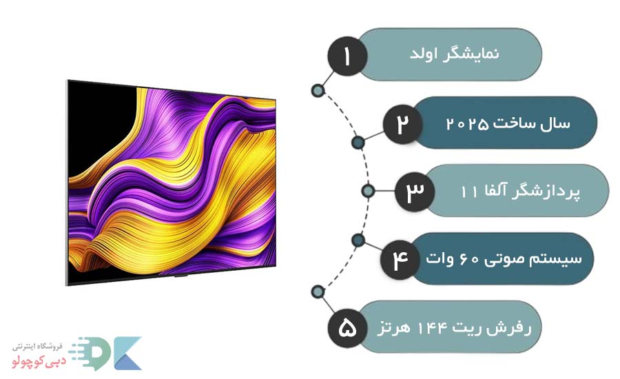 مشخصات فنی تلویزیون ال جی مدل g5
