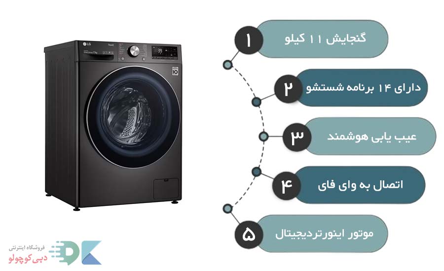 مشخصات لباسشویی ال جی r9