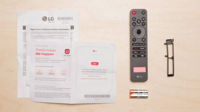 دفترچه راهنما و ریموت کنترل تلویزیون OLED ال جی 77C5 سایز 77 اینچ سال 2025 - سایت دبی کوچولو