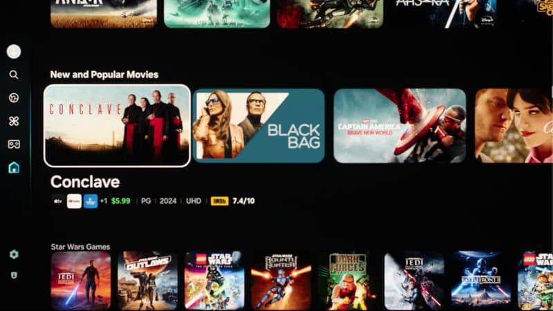 منوی تلویزیون 77 اینچ سامسونگ 77S95F سال 2025 - سایت دبی کوچولو