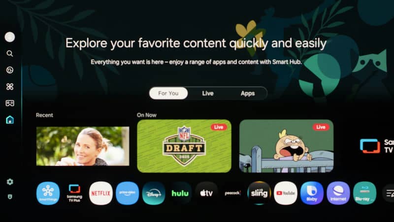 منو تلویزیون 83 اینچ سامسونگ 83S95F سال 2025 - سایت دبی کوچولو