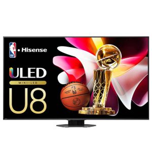 نمای روبرو تلویزیون ULED هایسنس 85U8N سایز 85 اینچ سال 2024 گیمینگ - سایت دبی کوچولو