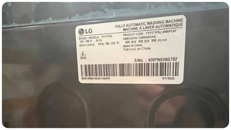 Y1 LG washing machine (3)