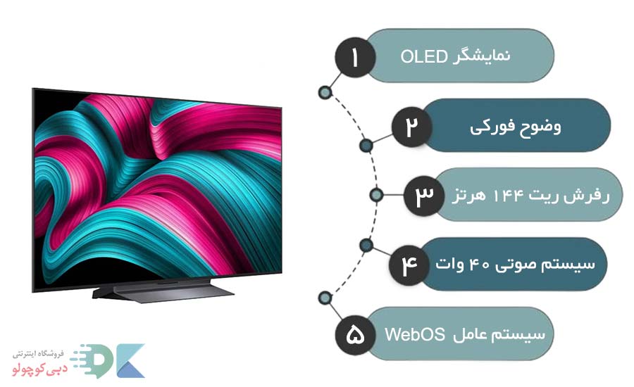 مشخصات تلویزیون ال جی c5