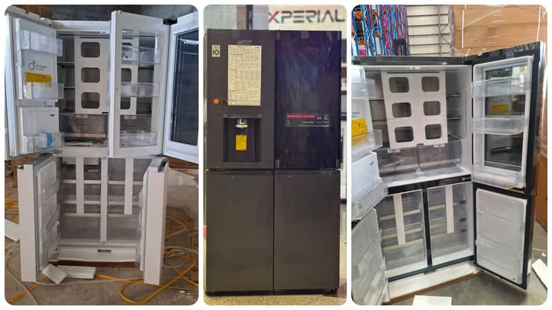 یخچال فریزر ساید بای ساید ال جی X33 کد GR-X33FFQRL ساخت کره منتاژ چین 30 فوت رنگ سفید و دودی - سایت دبی کوچولو