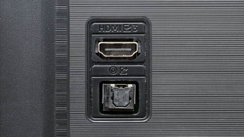 پورت های HDMI و OPTICAL در تلویزیون QLED سامسونگ 43Q60D سایز 43 اینچ سال 2024 - سایت دبی کوچولو