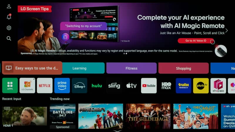 منو تلویزیون OLED ال جی 48B5 سایز 48 اینچ سال 2025 - سایت دبی کوچولو