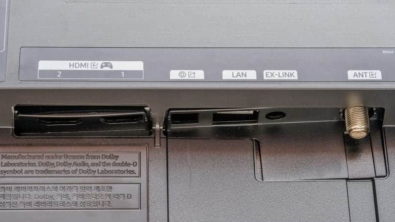 پورت های ورودی و خروجی و گیرنده رسیور ماهواره در تلویزیون OLED سامسونگ 48S90D سایز 48 اینچ سال 2024 - سایت دبی کوچولو