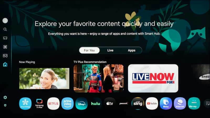 منو و سیستم عامل تایزن تلویزیون NEO QLED سامسونگ 50QN80F سایز 50 اینچ سال 2025 - سایت دبی کوچولو