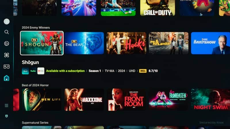 منو تلویزیون QLED سامسونگ 55Q70D سایز 55 اینچ سال 2024 - سایت دبی کوچولو