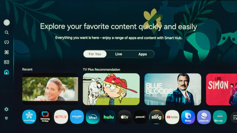 منو تلویزیون QLED سامسونگ 55Q7F سایز 55 اینچ سال 2025 - سایت دبی کوچولو