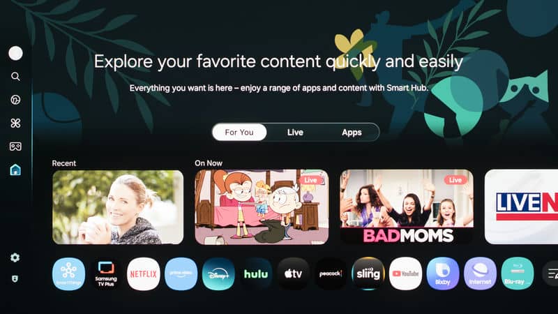 منو تلویزیون OLED سامسونگ 55S90F سایز 55 اینچ سال 2025 - سایت دبی کوچولو