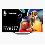 نمای روبرو و قیمت و خرید تلویزیون ULED هایسنس 55U7N سایز 55 اینچ سال 2024 - سایت دبی کوچولو