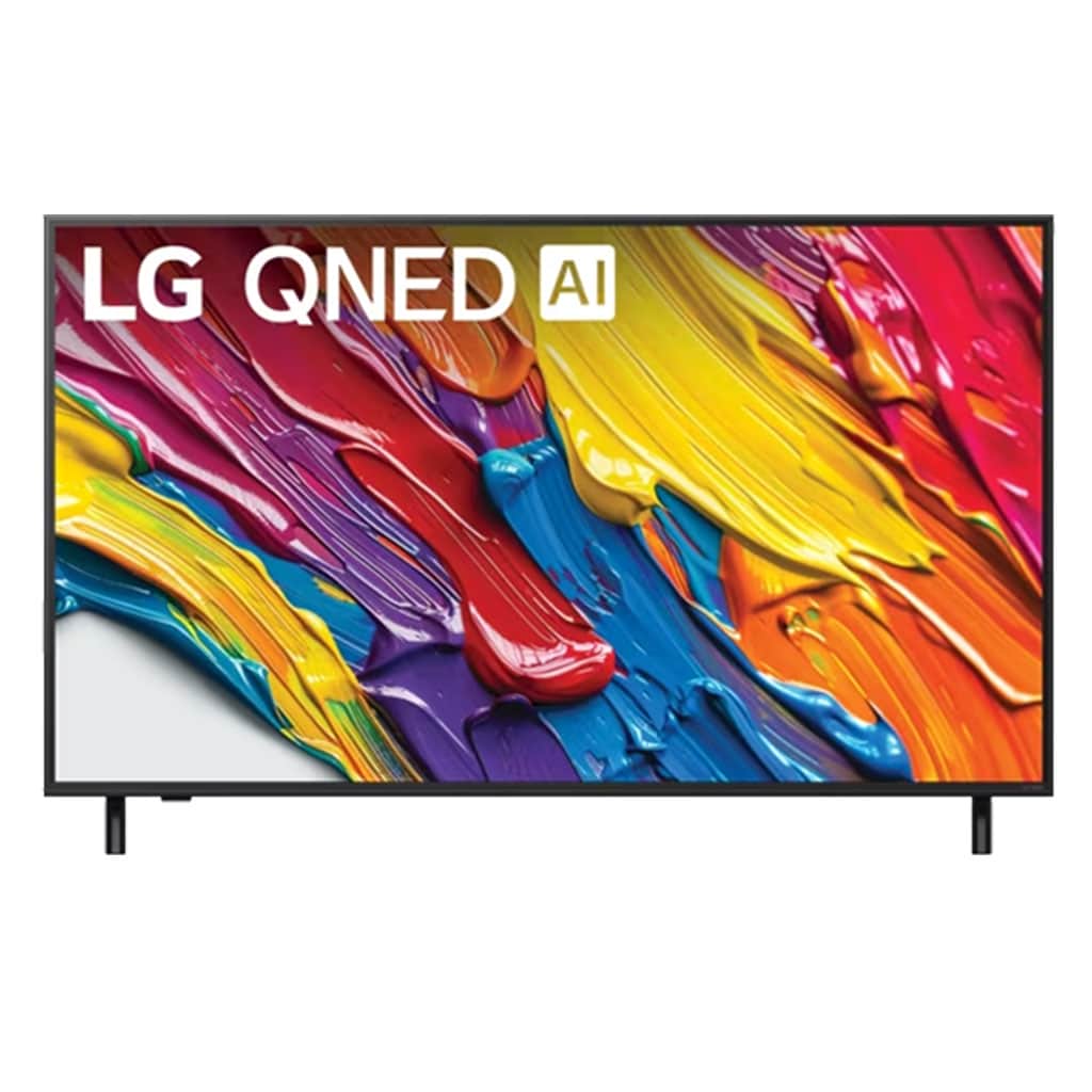 65QNED82A LG TV 2025 (1) طراحی نمای جلو و پایه های تلویزیون QNED ال جی 65QNED82 سایز 65 اینچ سال 2025 - سایت دبی کوچولو
