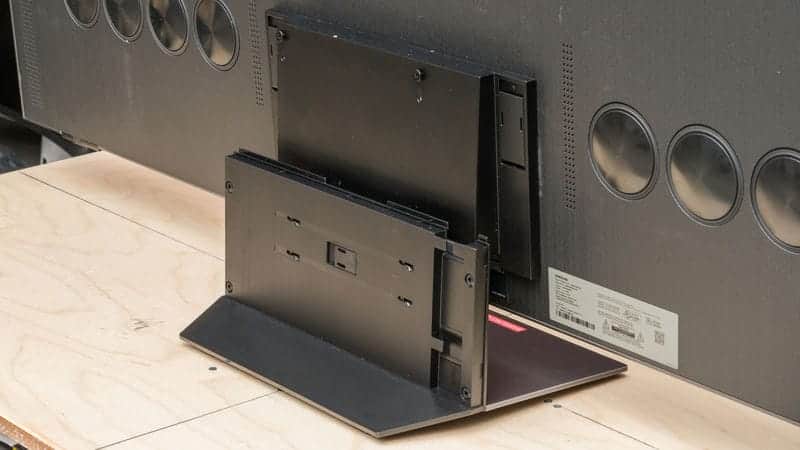 طراحی پشت پایه تلویزیون NEO QLED سامسونگ 75QN900D سایز 75 اینچ سال 2024 - سایت دبی کوچولو