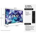 ابعاد و اندازه تلویزیون NEO QLED سامسونگ 75QN900F سایز 75 اینچ سال 2025 - سایت دبی کوچولو