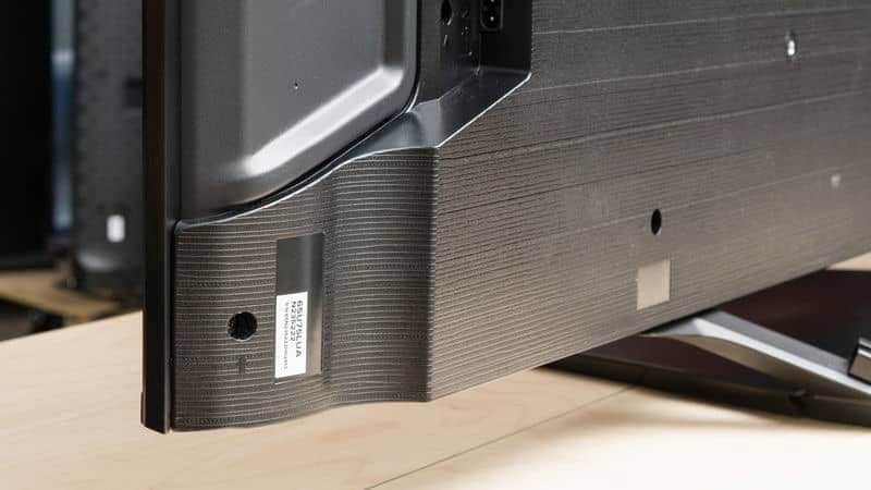 طراحی بافت قاب پشتی و گوشه های تلویزیون ULED هایسنس 75U7N سایز 75 اینچ سال 2024 - سایت دبی کوچولو