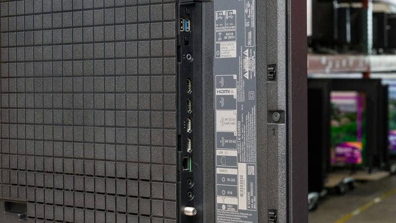 پورت های ورودی و خروجی تلویزیون QLED مینی ال ای دی سونی 75XR90 سایز 75 اینچ سال 2024 - سایت دبی کوچولو