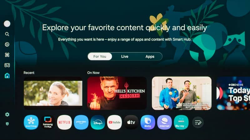 منوی تلویزیون سامسونگ 83S85F سایز 83 اینچ سال 2025 - سایت دبی کوچولو