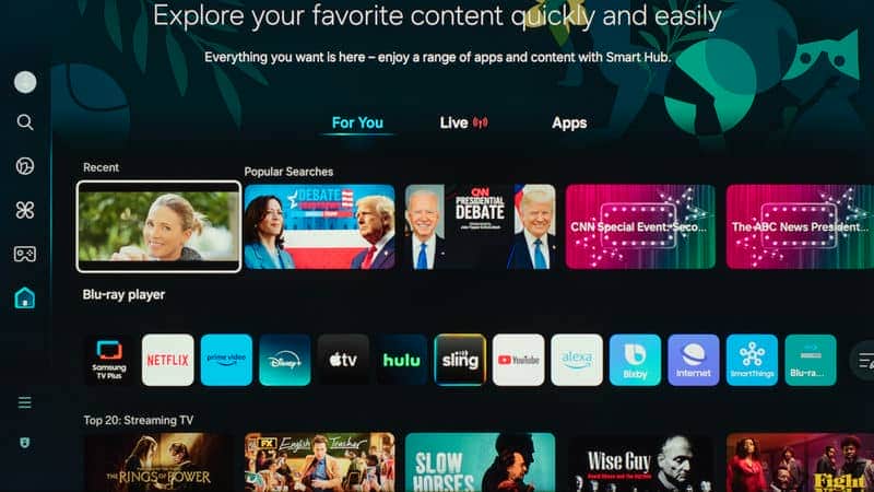 منوی تلویزیون QLED سامسونگ 85Q70D سایز 85 اینچ سال 2024 - سایت دبی کوچولو