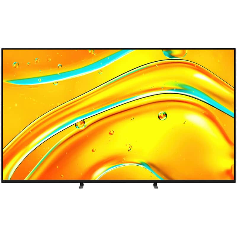 85XR50 SONY TV 2025 (1) نمای روبرو و چیدمان وسط چین کردن پایه ها در تلویزیون LED سونی 85XR50 سایز 85 اینچ سال 2024 - سایت دبی کوچولو