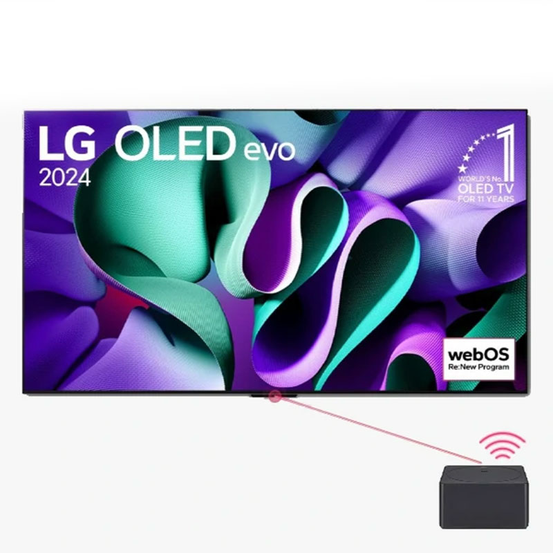 97M4 OLED LG TV 2024 (1) نمای روبرو در تلویزیون OLED ال جی 97M4 سایز 97 اینچ سال 2024 - سایت دبی کوچولو