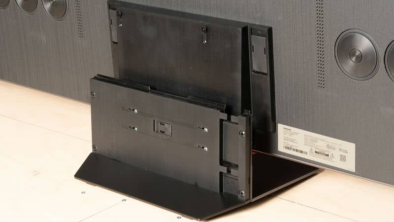 عکس پشت پایه وسط در تلویزیون NEO QLED سامسونگ 98QN990F سایز 98 اینچ سال 2025 - سایت دبی کوچولو