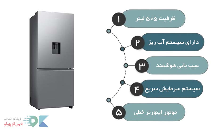 مشخصات فنی یخچال فریزر سامسونگ RB50