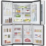 نمای داخلی یخچال اینستاویو ال جی x24 دودی