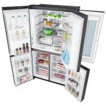 یخچال فریزر ال جی مدل x24 دودی از نمای بالا