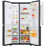 نمای داخلی یخچال ال جی x257 مشکی