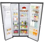 نمای داخلی یخچال ال جی x257 مشکی