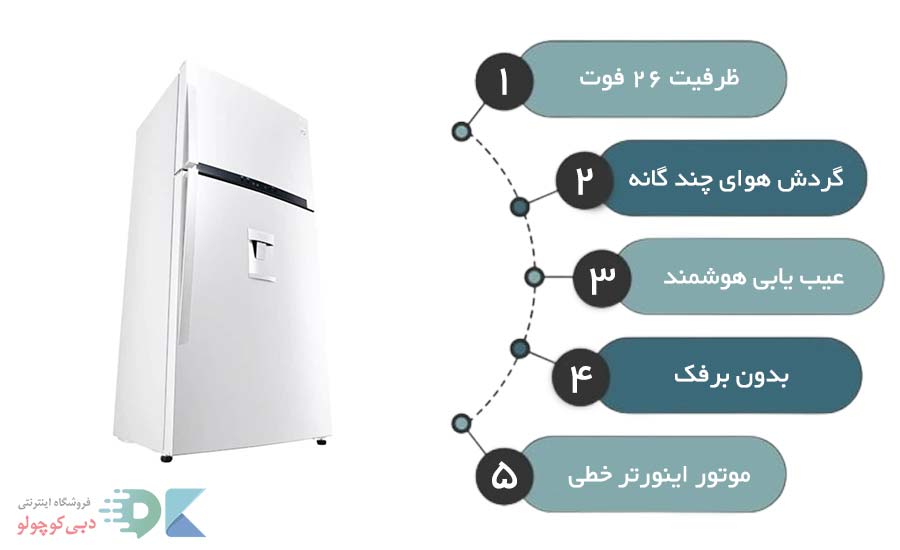 مشخصات فنی یخچال ال جی F682
