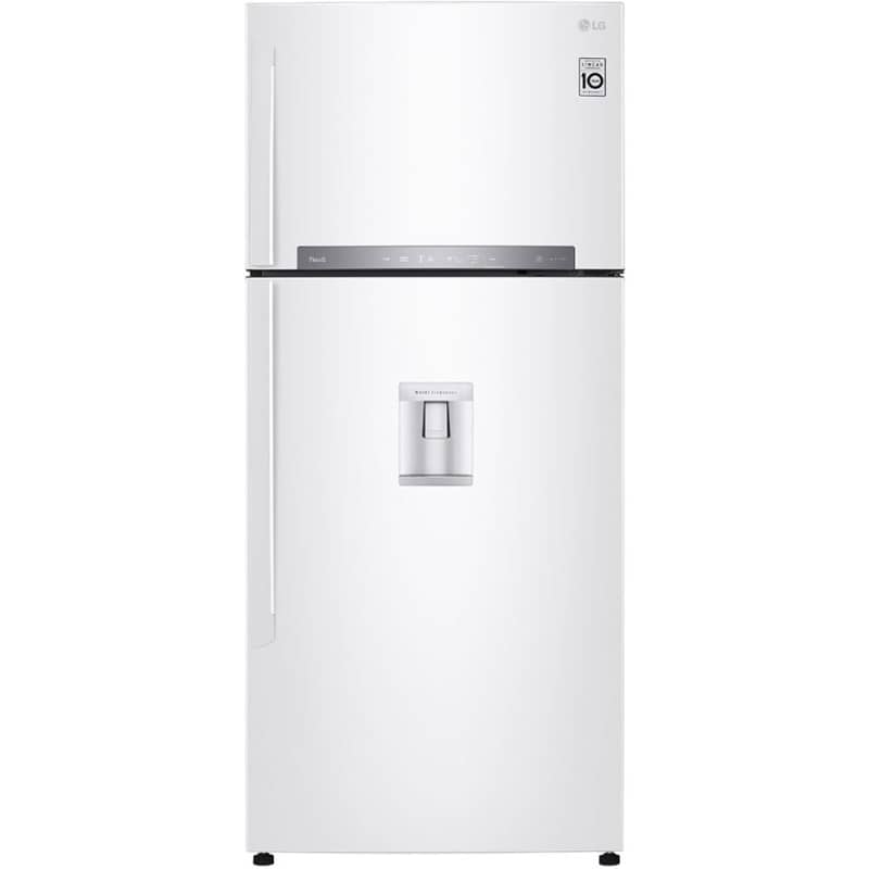 782 LG refrigerator white (1) نمای روبرو در یخچال فریزر بالا پایین ال جی 782 کد GN-F782HQHL ساخت کره منتاژ اندونزی 20 فوت رنگ سفید - سایت دبی کوچولو