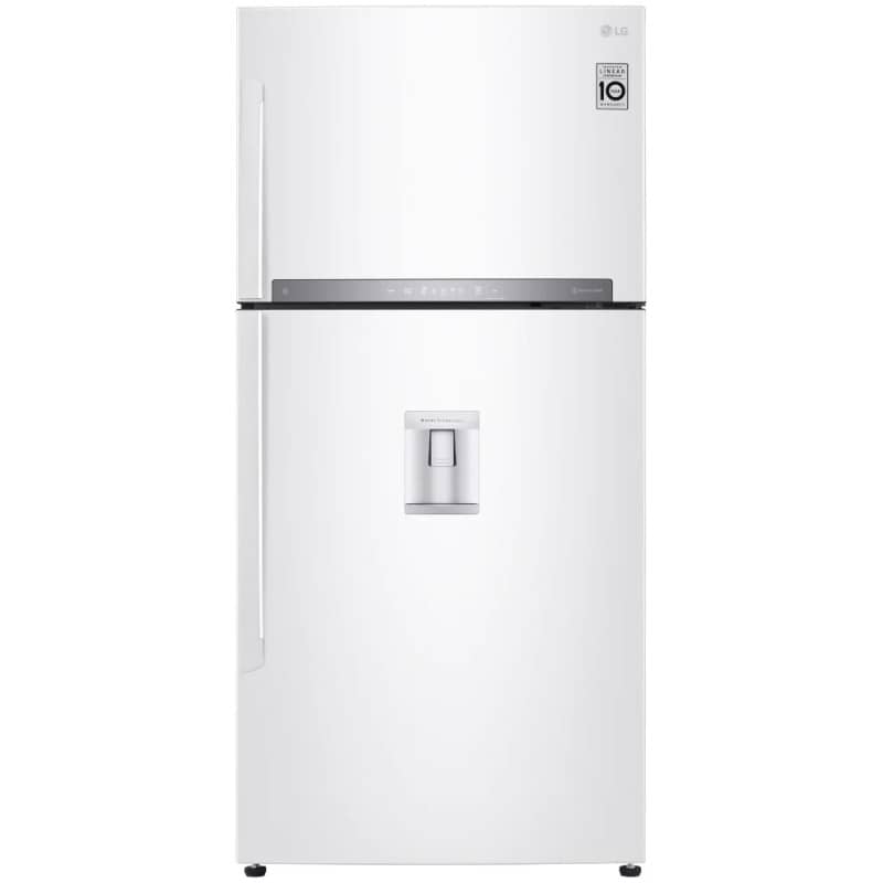 832 LG white refrigerator (1) نمای روبرو یخچال فریزر بالا پایین ال جی 832 کد GRM-832DHWL ساخت کره منتاژ کره 23 فوت رنگ سفید - سایت دبی کوچولو