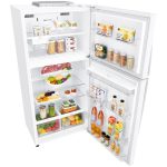 نمای داخلی یخچال فریزر بالا پایین ال جی 832 کد GRM-832DHWL ساخت کره منتاژ کره 23 فوت رنگ سفید - سایت دبی کوچولو