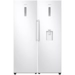 نمای روبرو یخچال فریزر دوقلو سامسونگ RZ32 - RR39 سفید کد RR39M7310WW-RZ32M7120WW ساخت کره منتاژ ویتنام 26 فوت رنگ سفید - سایت دبی کوچولو