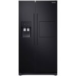 نمای روبرو در یخچال فریزر ساید بای ساید سامسونگ RS50 کد RS50N3913BC ساخت کره منتاژ چین 30 فوت رنگ مشکی - سایت دبی کوچولو