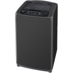 نمای سمت چپ در ماشین لباسشویی ال جی T16 رنگ دودی 16 کیلو درب از بالا (T1685NEHT) ساخت کُره با گارانتی و پرداخت درب منزل در دبی کوچولو