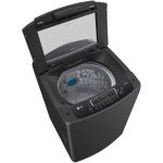 نمای بالا در ماشین لباسشویی ال جی T16 رنگ دودی 16 کیلو درب از بالا (T1685NEHT) ساخت کُره با گارانتی و پرداخت درب منزل در دبی کوچولو