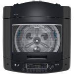 نمای بالا در ماشین لباسشویی ال جی T16 رنگ دودی 16 کیلو درب از بالا (T1685NEHT) ساخت کُره با گارانتی و پرداخت درب منزل در دبی کوچولو