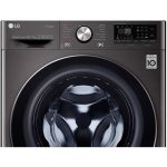 نمایی بالایی و پنل لمسی و ولوم برنامه های ماشین لباسشویی ال جی V9 رنگ دودی 10.5/7 کیلو (WDV9142BRP) ساخت کُره با گارانتی و پرداخت درب منزل در دبی کوچولو