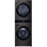 نمای روبرو در ماشین لباسشویی و خشک کن ال جی WT21 دو طبقه واش تاور رنگ دودی 21 کیلو (WT2116BRK) ساخت کُره با گارانتی و پرداخت درب منزل در دبی کوچولو